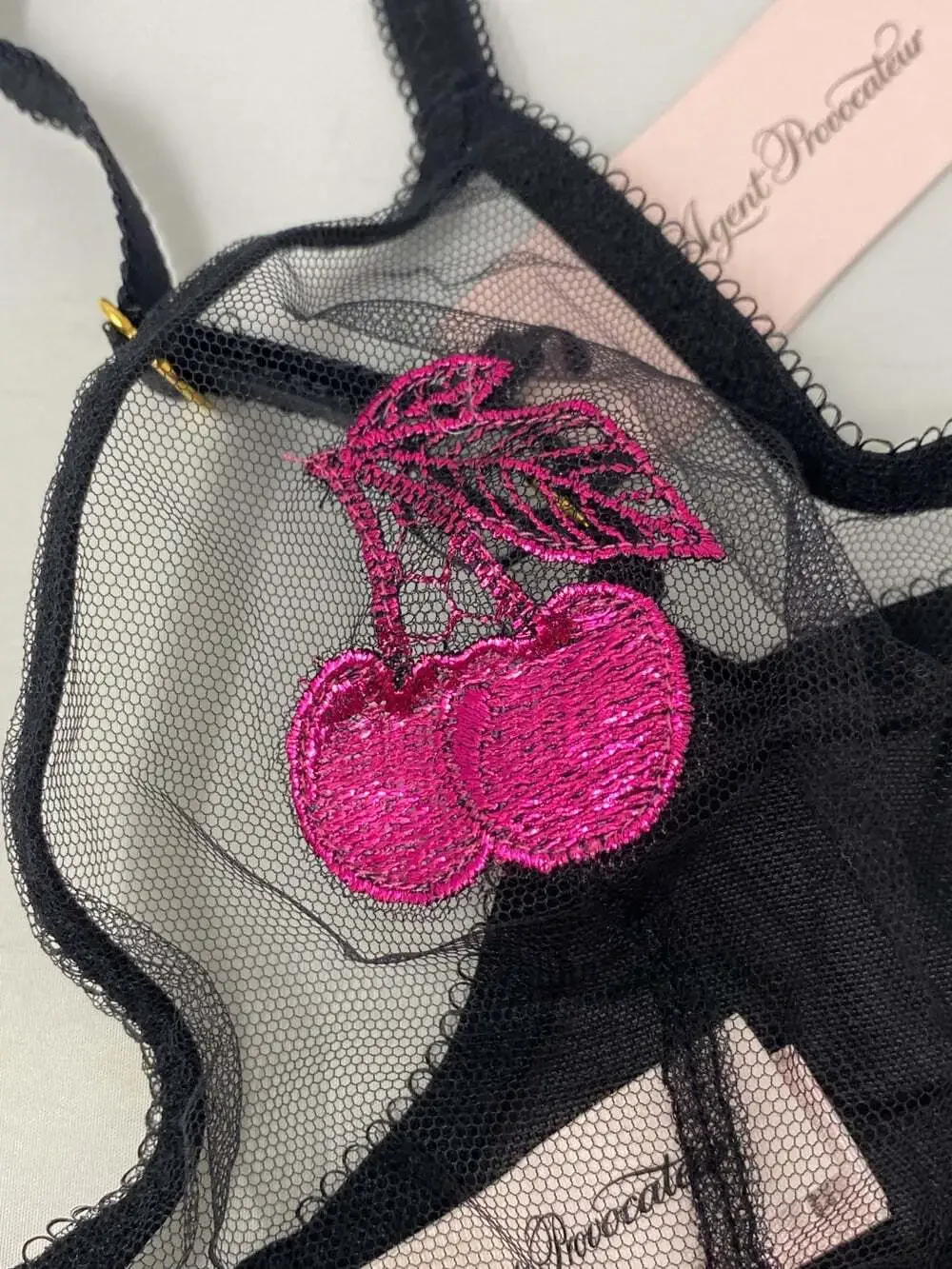 Agent Provocateur Perri Black Cherry Bra 34DD NWT $165